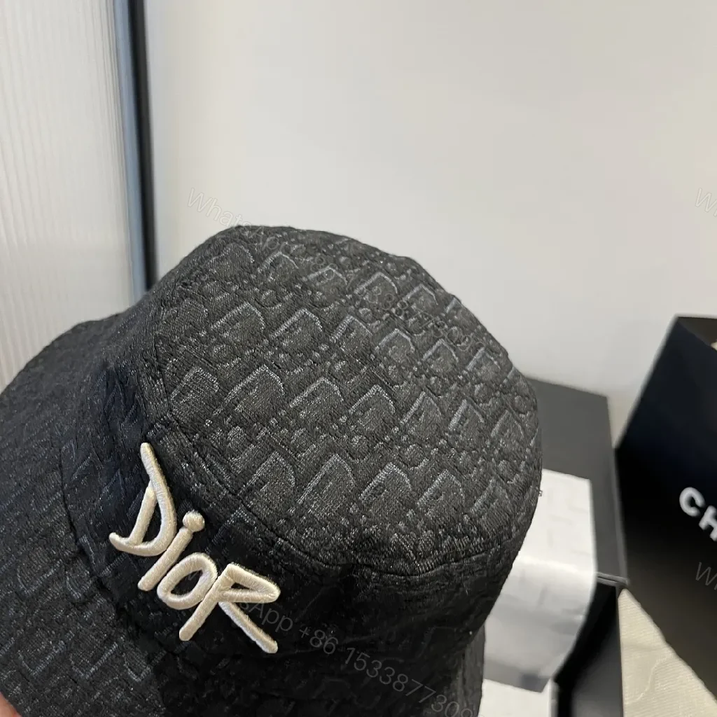 View 9 of Bold Denim Texture Bucket Hat with Designer-Inspired Embroidery
