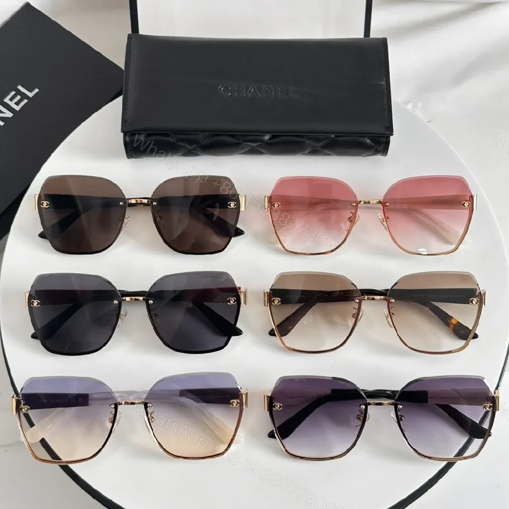 View 3 of Oversized Gradient Sunglasses: Rose-Gold Luxury Square Frames