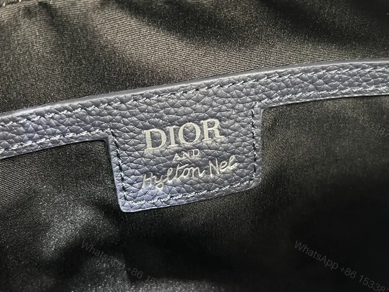 View 2 of Blue Leather Crossbody: Compact Luxury with Playful Edge