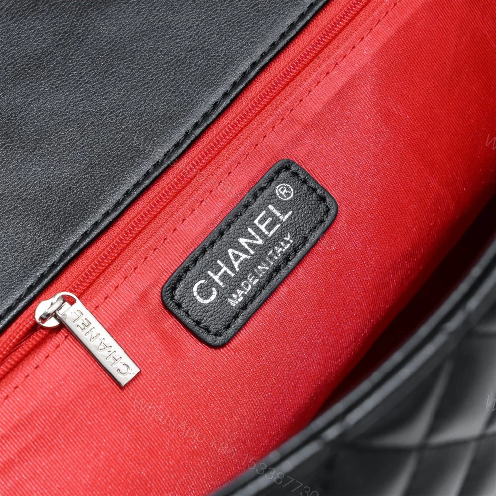 View 7 of CHANEL Black Lambskin Cambon Handbag