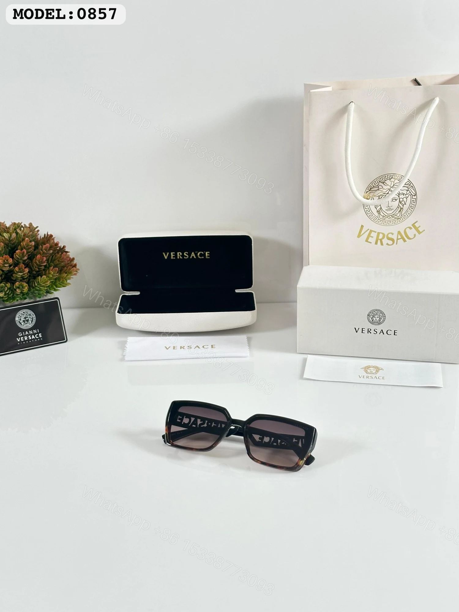 View 2 of FIRST COPY VERSACE WMNS 0857 TIGER BLACK SUNGLASS