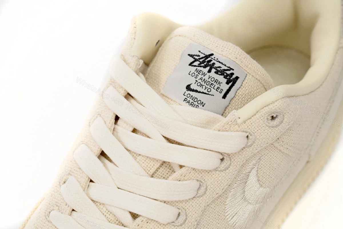 View 6 of Stussy x Nike Air Force 1 Low “Fossil Stone” CZ9084-200