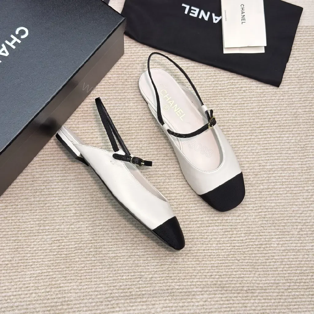 View 4 of Two-Tone Slingback Heels: Modern Chic, All-Day Comfort