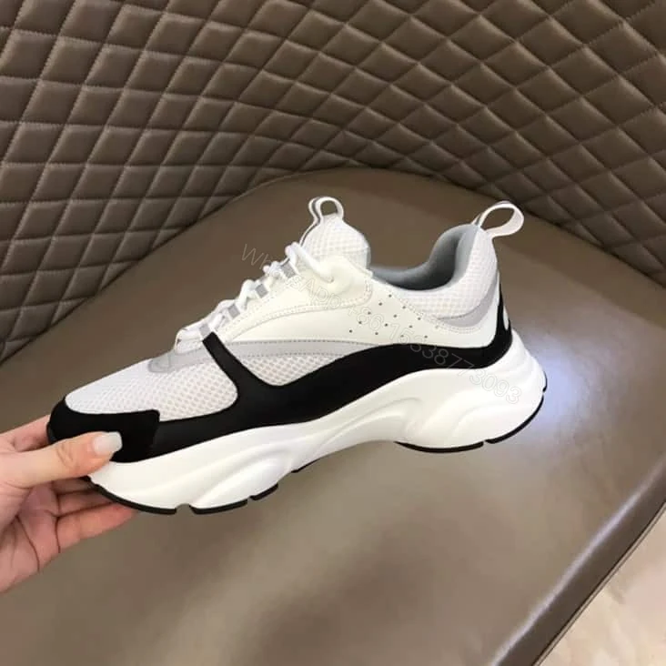 View 3 of B22 SNEAKER TECHNICAL MESH WITH AND CALFSKIN – CD115