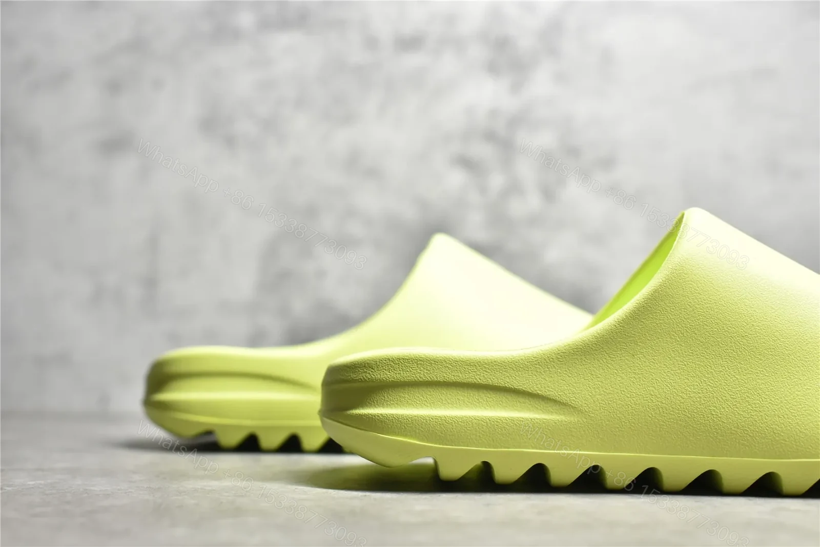 View 4 of UA Yeezy Slide “Glow Green” Reps