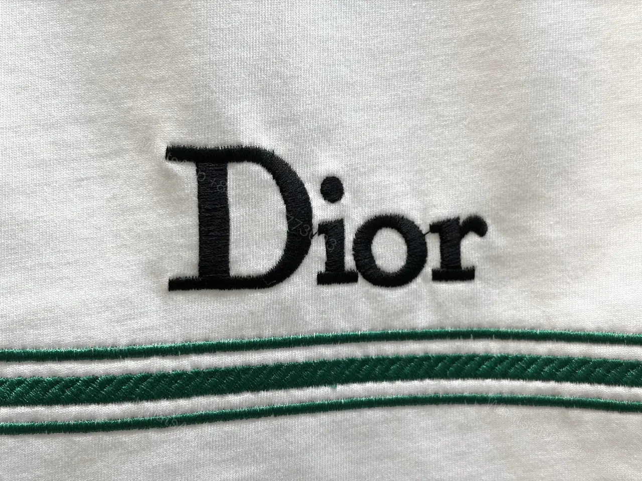 View 6 of White Cotton T-Shirt, Classic, Bonjour Tristesse Logo, Dior