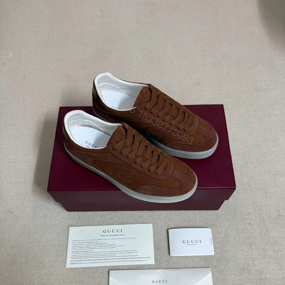 View 3 of Gucci Men G75 Sneaker Light Brown Suede