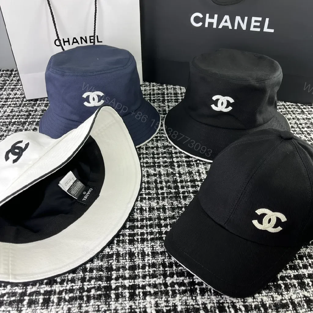 View 5 of Chic Nylon-Cotton Bucket Hat: Subtle Luxe, Sun Shield