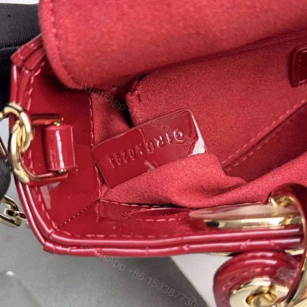 View 2 of Burgundy Patent Mini Satchel: Luxe Structured Charm
