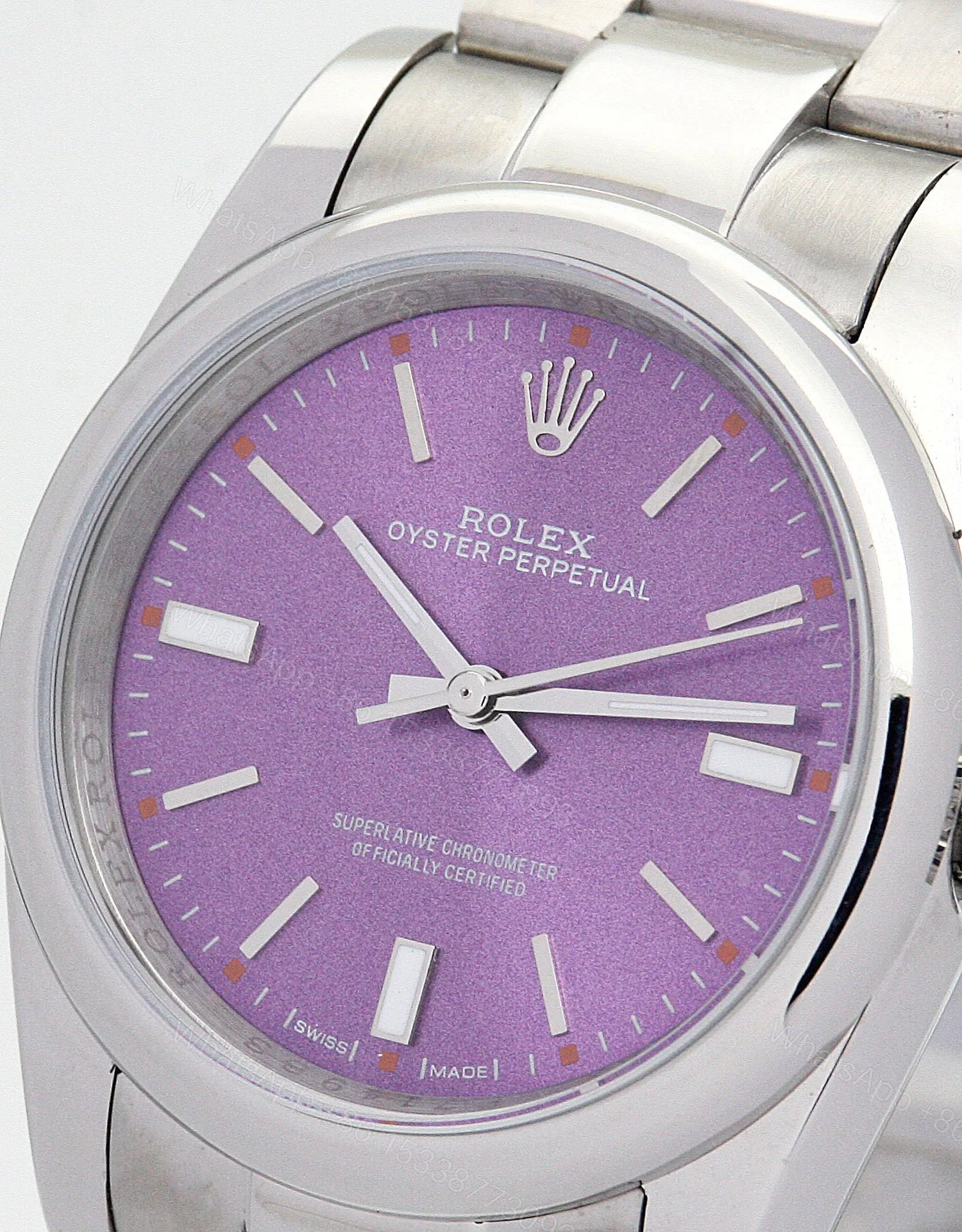 View 3 of Replica Rolex Oyster Perpetual Lady Purple Dial 177200 31 mm