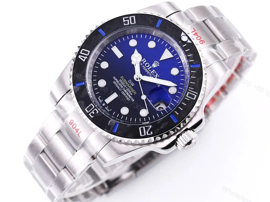 View 3 of JB Factory Clean Factory ROLEX DIW Submariner Parakeet Blue Watch