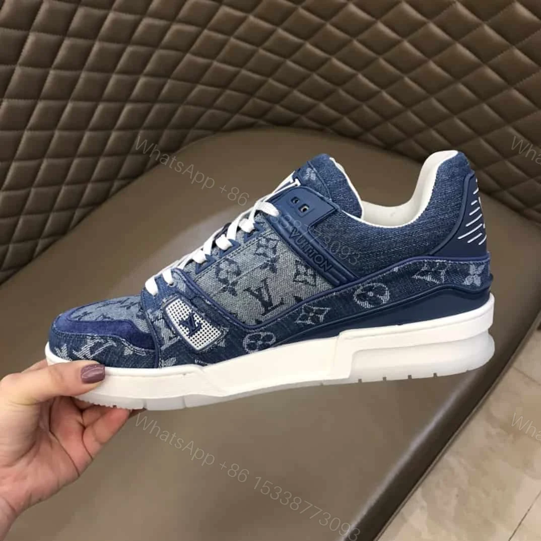 View 3 of VIRGIL ABLOH WRAPS LOUIS VUITTON 408 SNEAKER IN DENIM – LV122