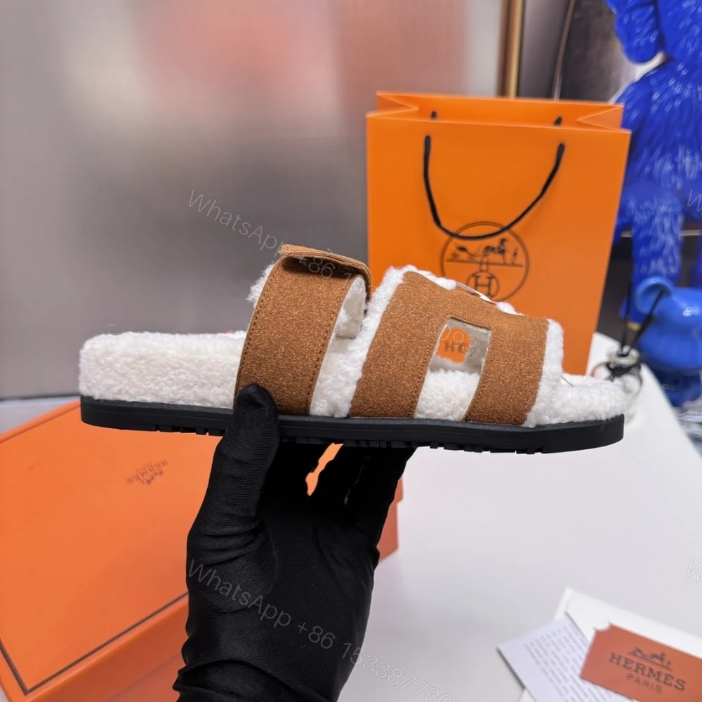 View 4 of HERMES CHYPRE SANDAL SMOKY BROWN AND ECRU H222929ZHE5420