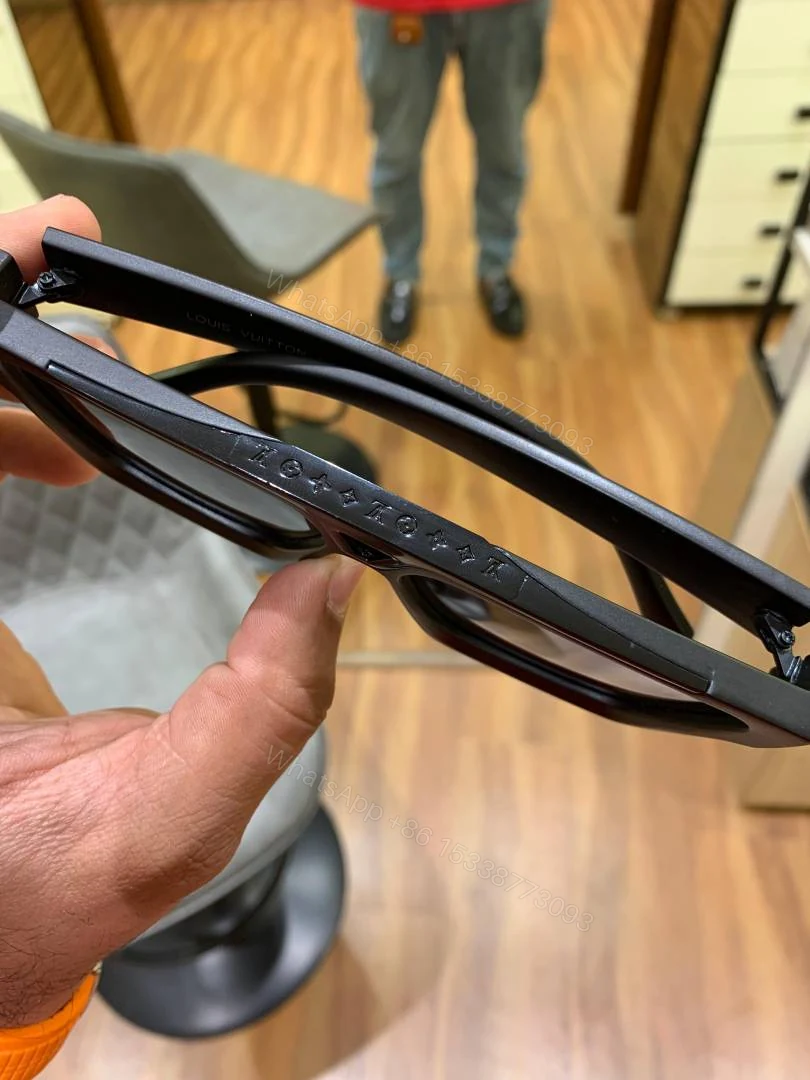 View 3 of First Copy Louis Vuitton Blue Square Frame Men’s Sunglasses