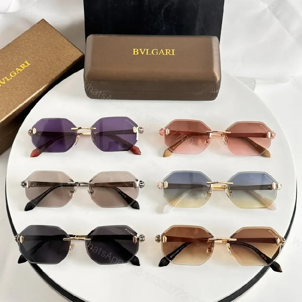 View 5 of Geometric Sunglasses with Gold-Tone Accents, Premium Frame
