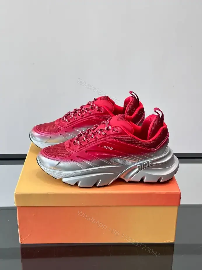 View 9 of DIOR B44 BLADE SNEAKERS GRADIENT RED AND SILVER-TONE – CD209