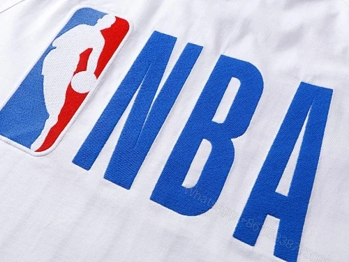 View 5 of Balenciaga Clothes NBA Collab Health Mesh & Color-Block Long-Sleeve T-Shirt Black/Red/White