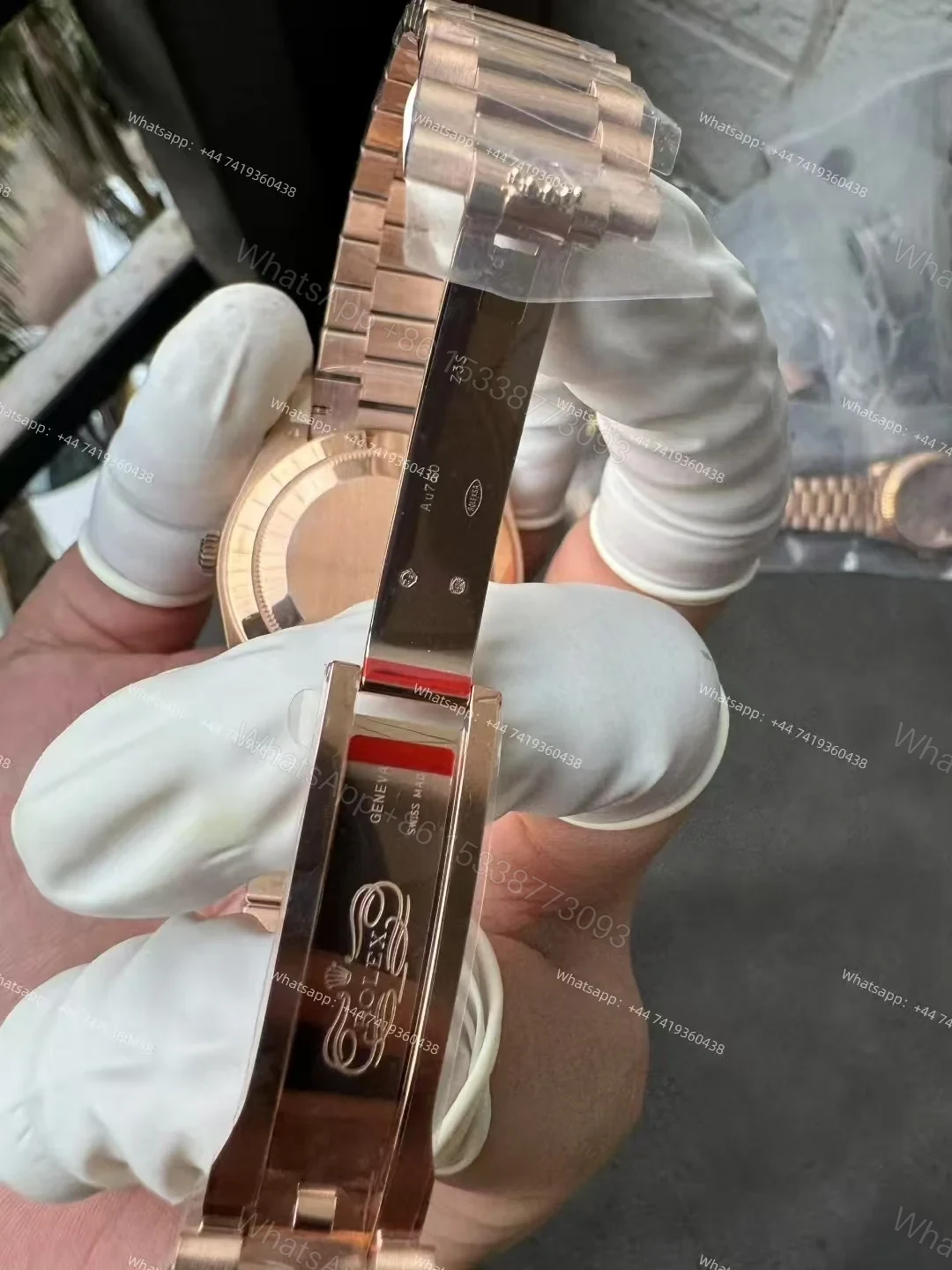 View 5 of Rolex Day-Date M228235-0032 1:1 Replica Rose Gold White Dial 40MM 3255 Movement Presidential Bracelet Super Clone Watch