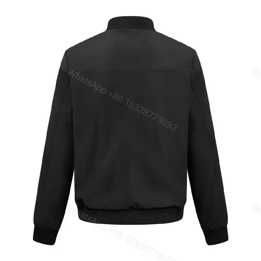 View 2 of Minimalist Black Bomber with Subtle Luxury Detail Jacket
