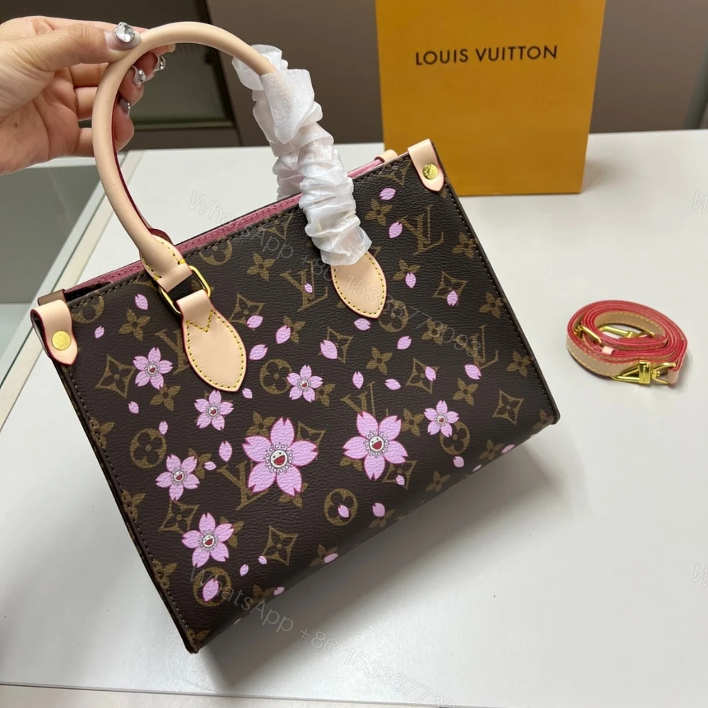 View 3 of Louis Vuitton X Takashi Murakami Onthego PM Sakura Brown 25Cm M13269