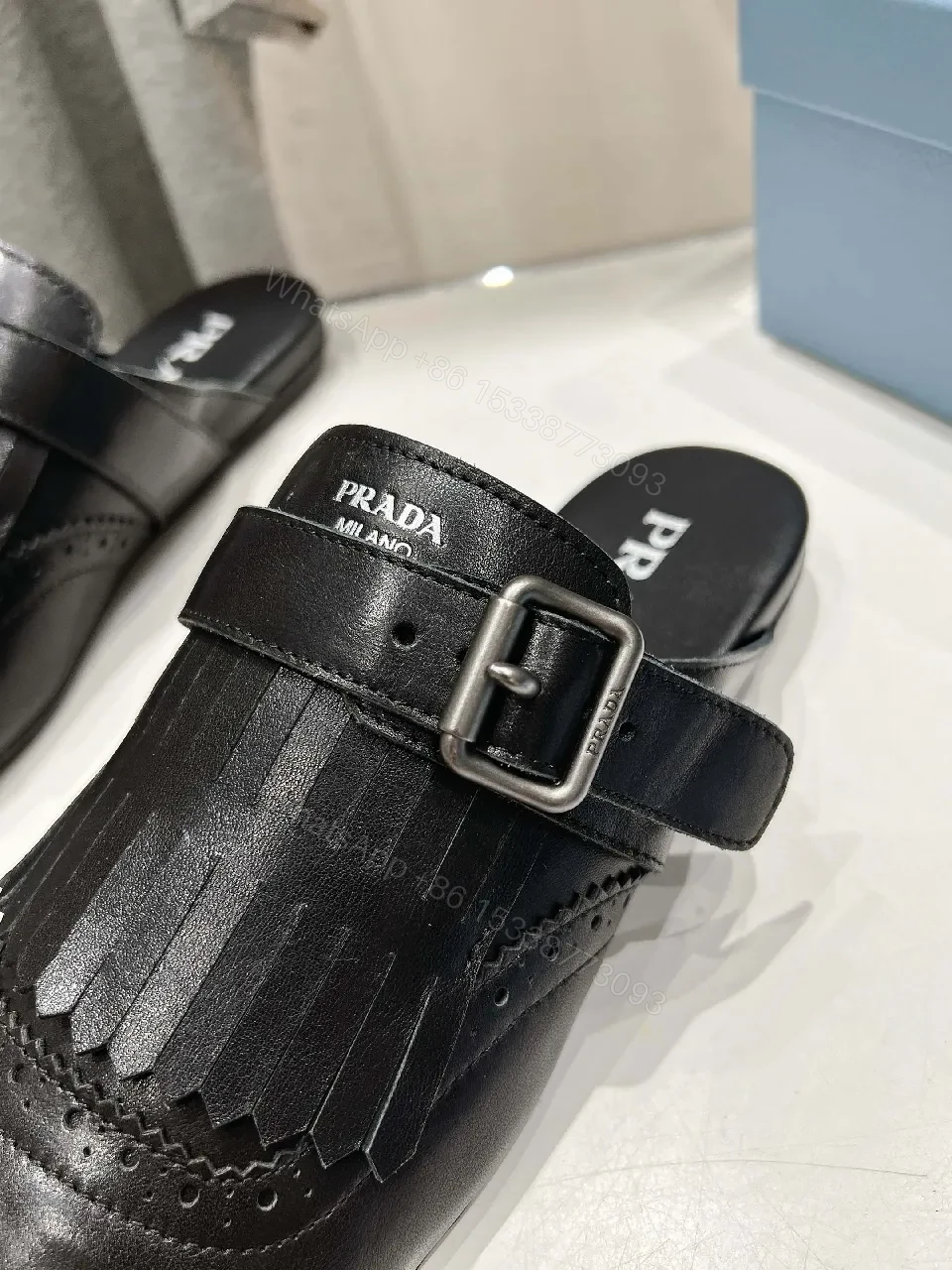 View 4 of Chic Black Leather Fringe Loafers — All-Day Comfort Advantage