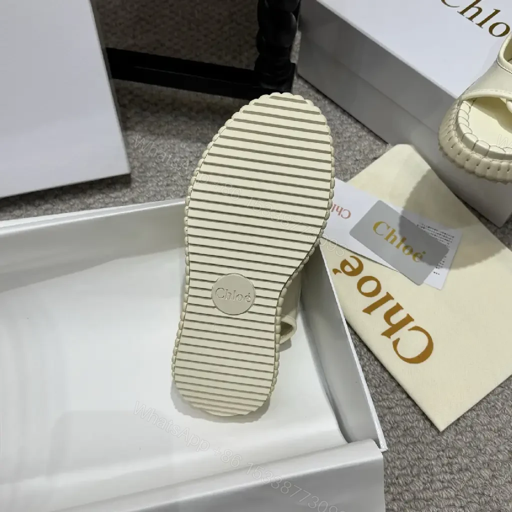 View 10 of Cream Leather Light-Prep Sandals with Double Buckle Straps