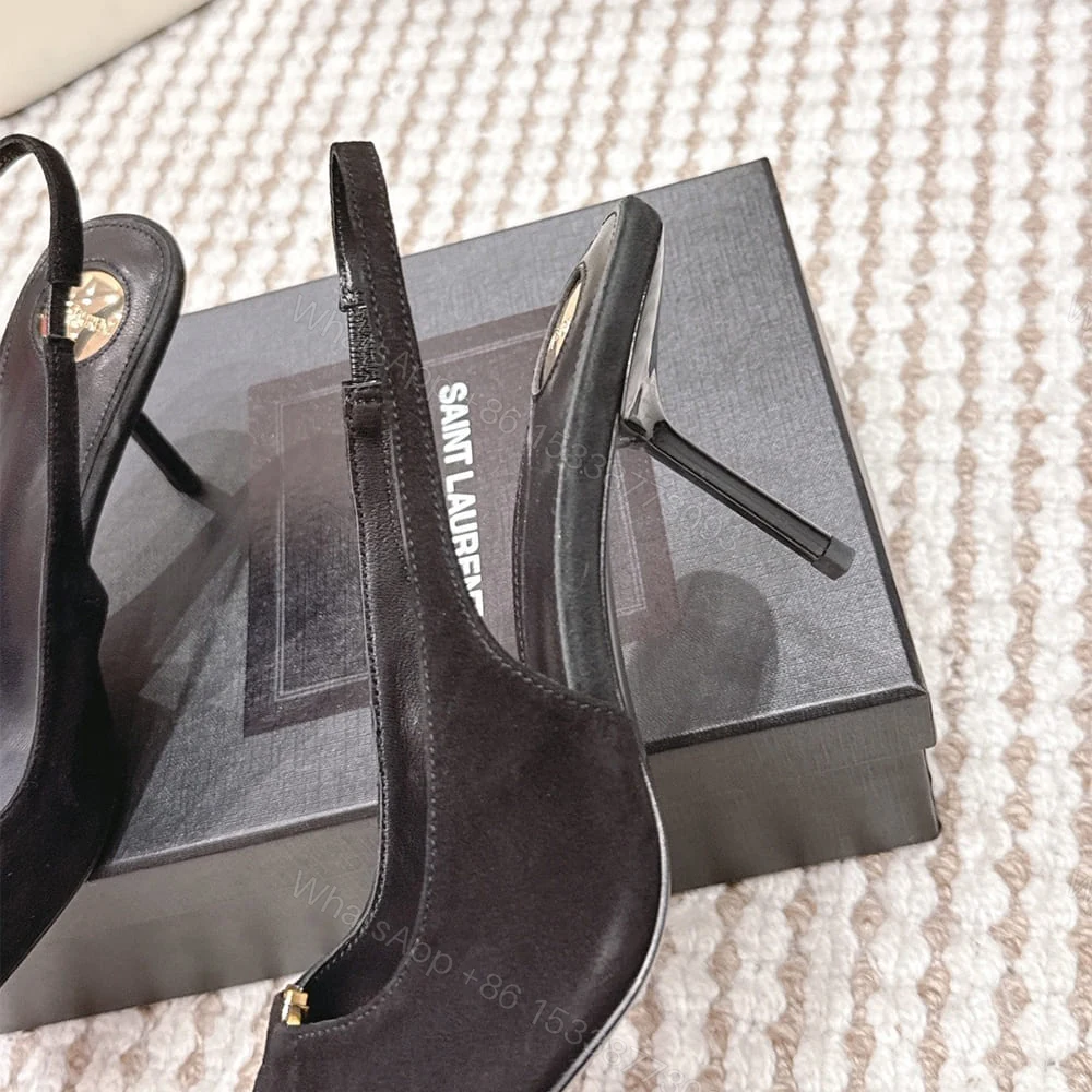 View 7 of YSL BABYLONE BRETEUIL slingback pumps in suede