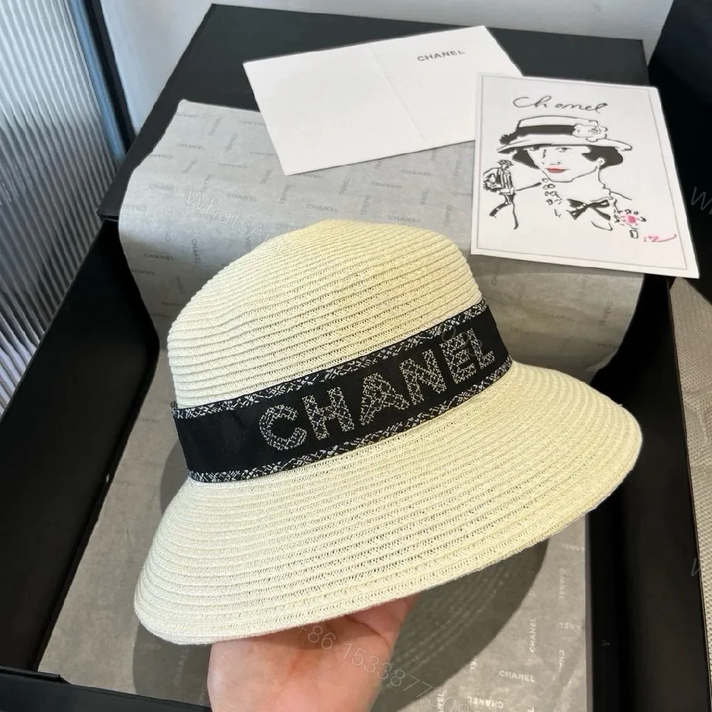 Lightweight Straw Hat, Cloche Style, Signature Band — view 1