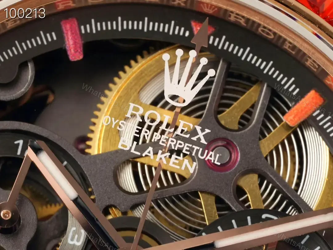 View 5 of Best Rolex Rainbow Skeleton Daytona replica 40MM Rose Gold Oyster Bracelet Edition ROLEX-DAYTONA-RB-SKEL-RG-40