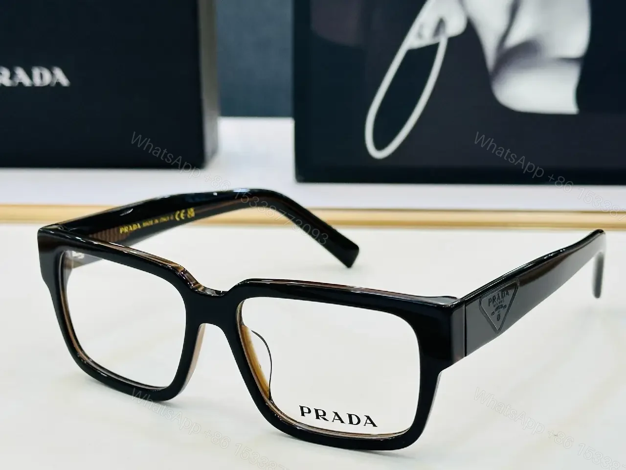 View 6 of Bold Frame Black Acetate Minimalist Luxury Eyewear