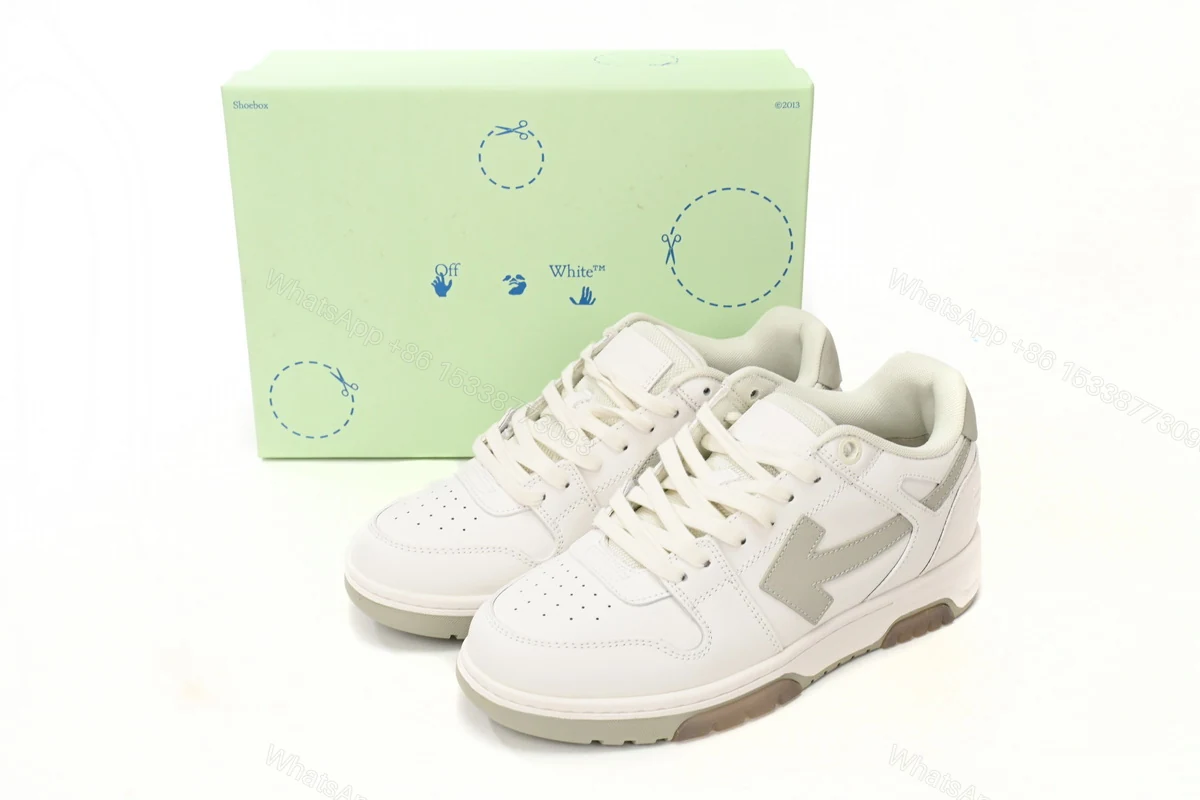 OFF-WHITE Out Of Office "OOO" Low Tops White Grey 2021 OMIA189F21LEA0010161 — view 2