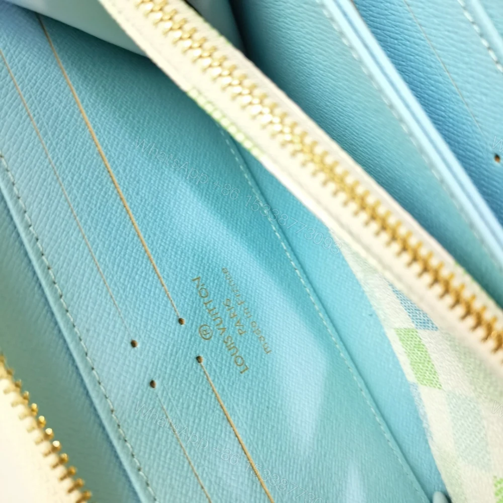View 9 of LOUIS VUITTON ZIPPY WALLET IN DAMIER CANVAS GREEN 19.5CM