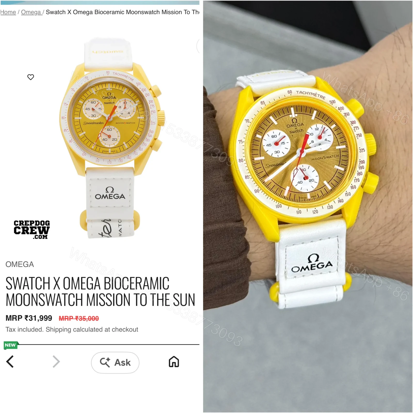 View 3 of Omega x Swatch Bioceramic MoonSwatch Mission