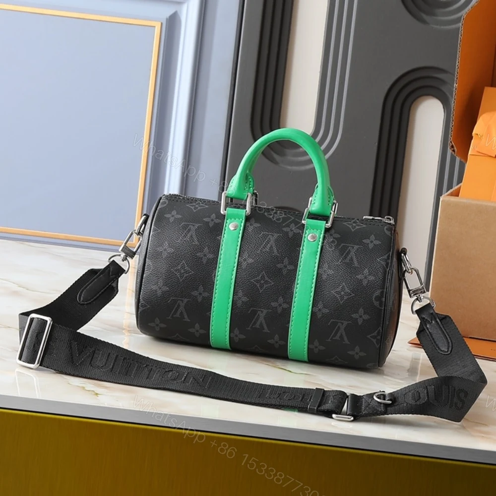 View 4 of Louis Vuitton Keepall Bandoulière 25 Bamboo Green 25Cm M25885