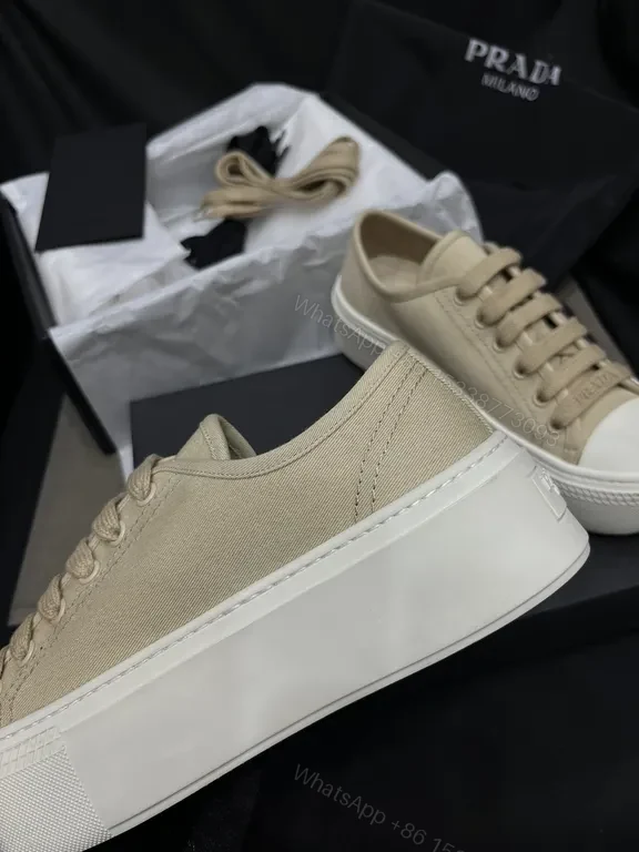 View 7 of Beige Leather Sneakers: Textured Minimalist Luxury Footwear