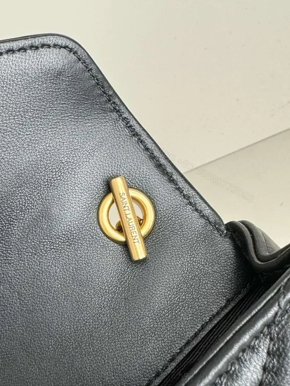 View 6 of Quilted Leather Crossbody: YSL Logo Hardware, Compact Luxury