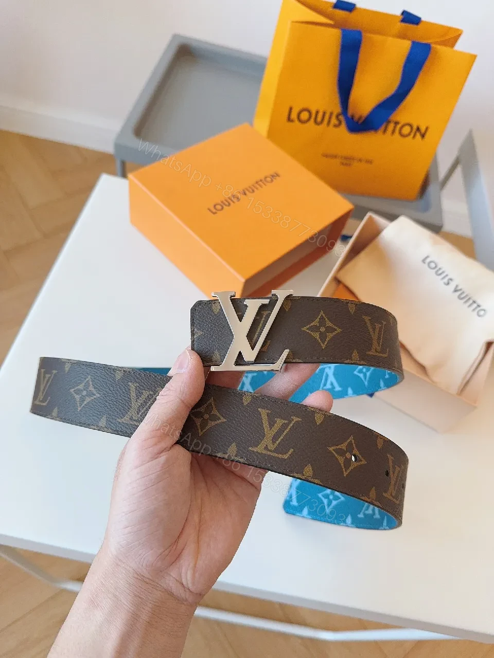 View 5 of Monogram Luxe Belt: Iconic Luxury Style, Adjustable Comfort