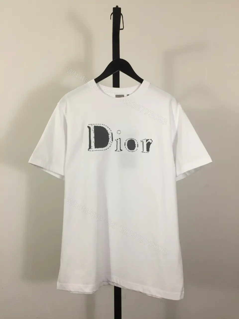 View 8 of White Cotton Tee Minimalist Luxe Logo Tee
