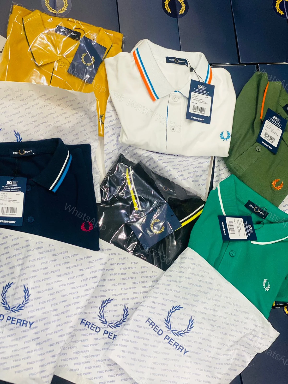 View 15 of FIRST COPY FRED SHIPMENT JACQUARD TIPPED POLOS T-SHIRT