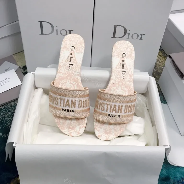 View 8 of Chic Embroidered Dior Slide: Luxury Everyday Comfort