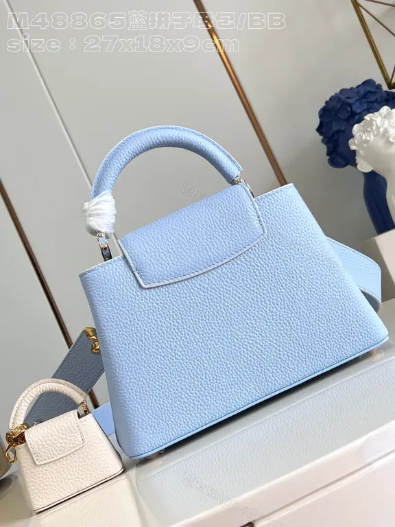 View 6 of Pastel Luxe Leather Satchel â€“ Soft-Grain, LV-Inspired Classic