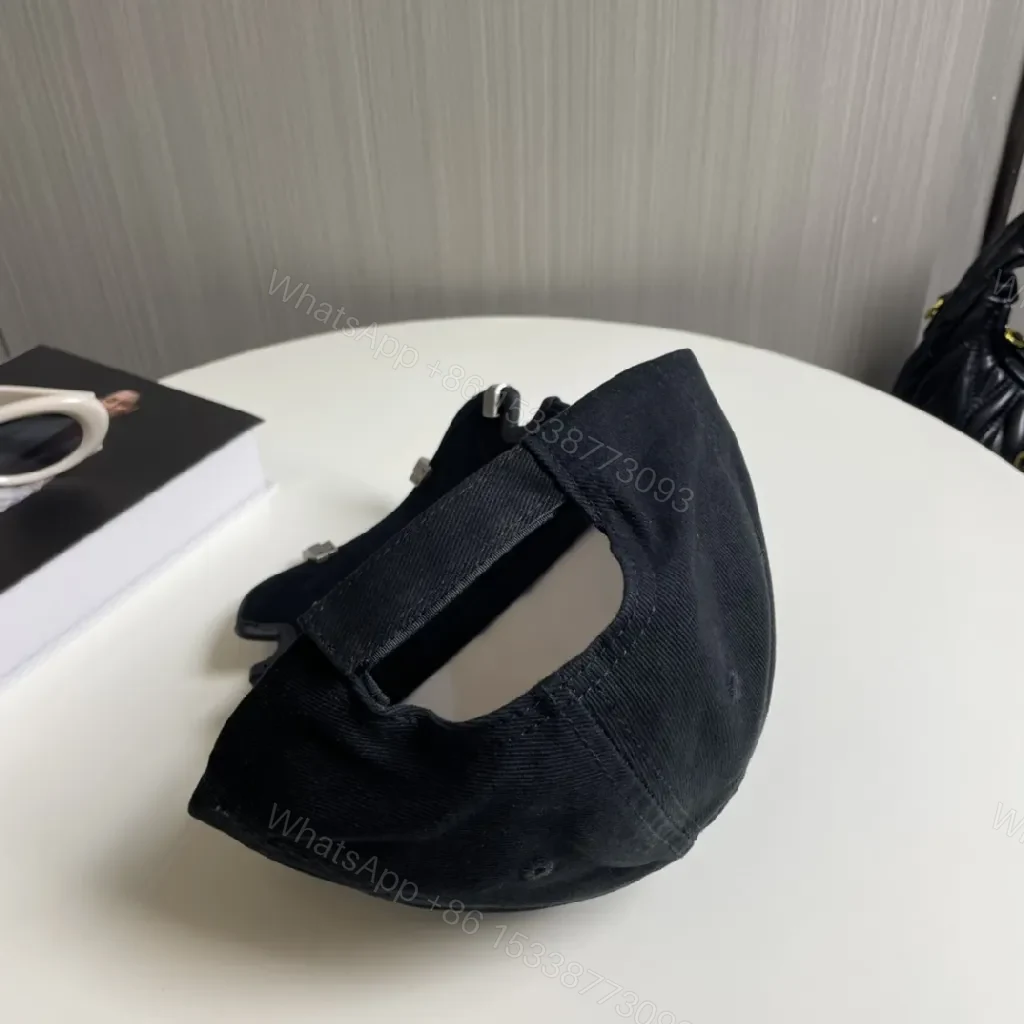View 2 of Black Cap Black Cotton-Nylon Bold Balenciaga Branding Cap