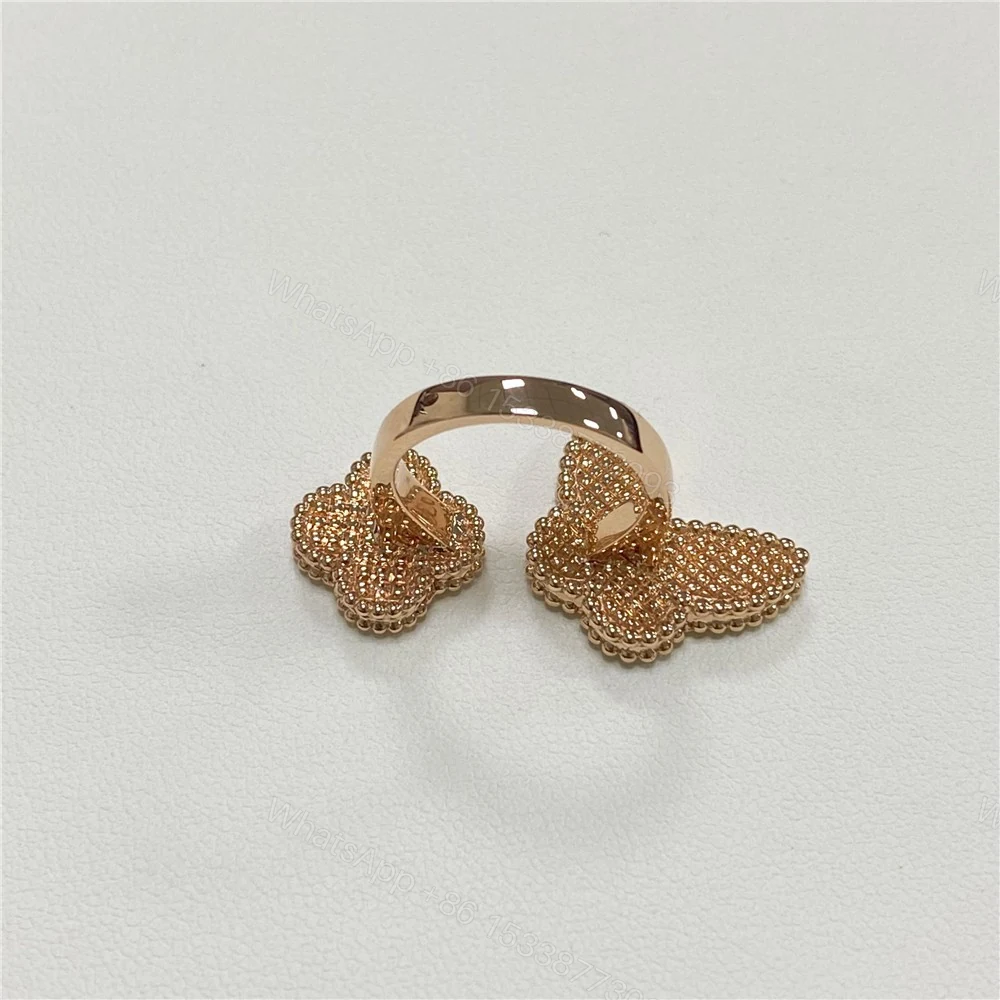 View 6 of Van Cleef Lucky Alhambra Ring Rose Gold