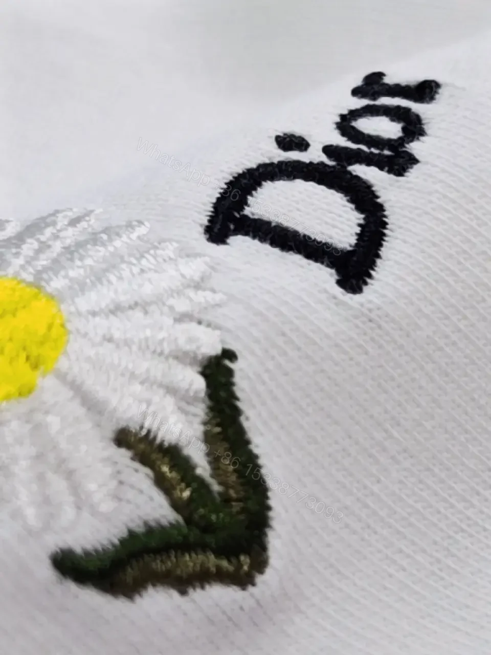 View 2 of Minimalist Luxe Tee: White Cotton, Delicate Embroidery, Everyday Chic