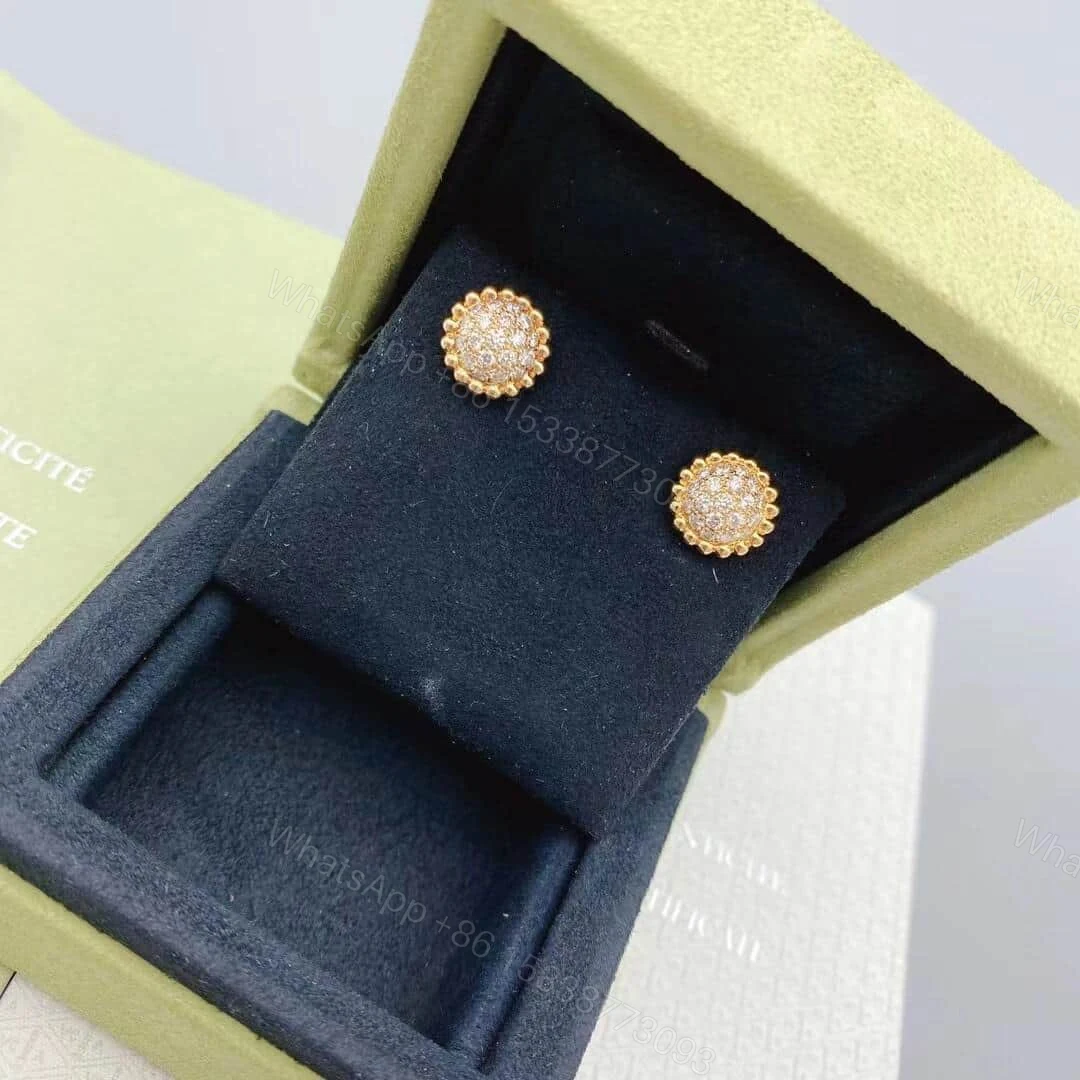 View 2 of Replica Van Cleef & Arpels Perlee Diamond Earrings VCARO9PF00