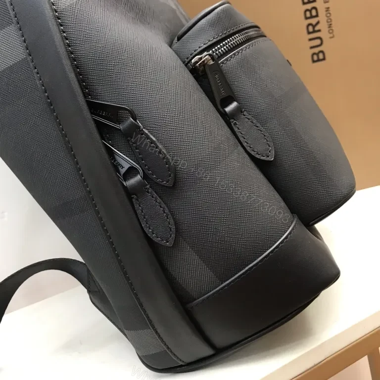 View 2 of Dark Charcoal Burberry Backpack: Refined Everyday Luxury