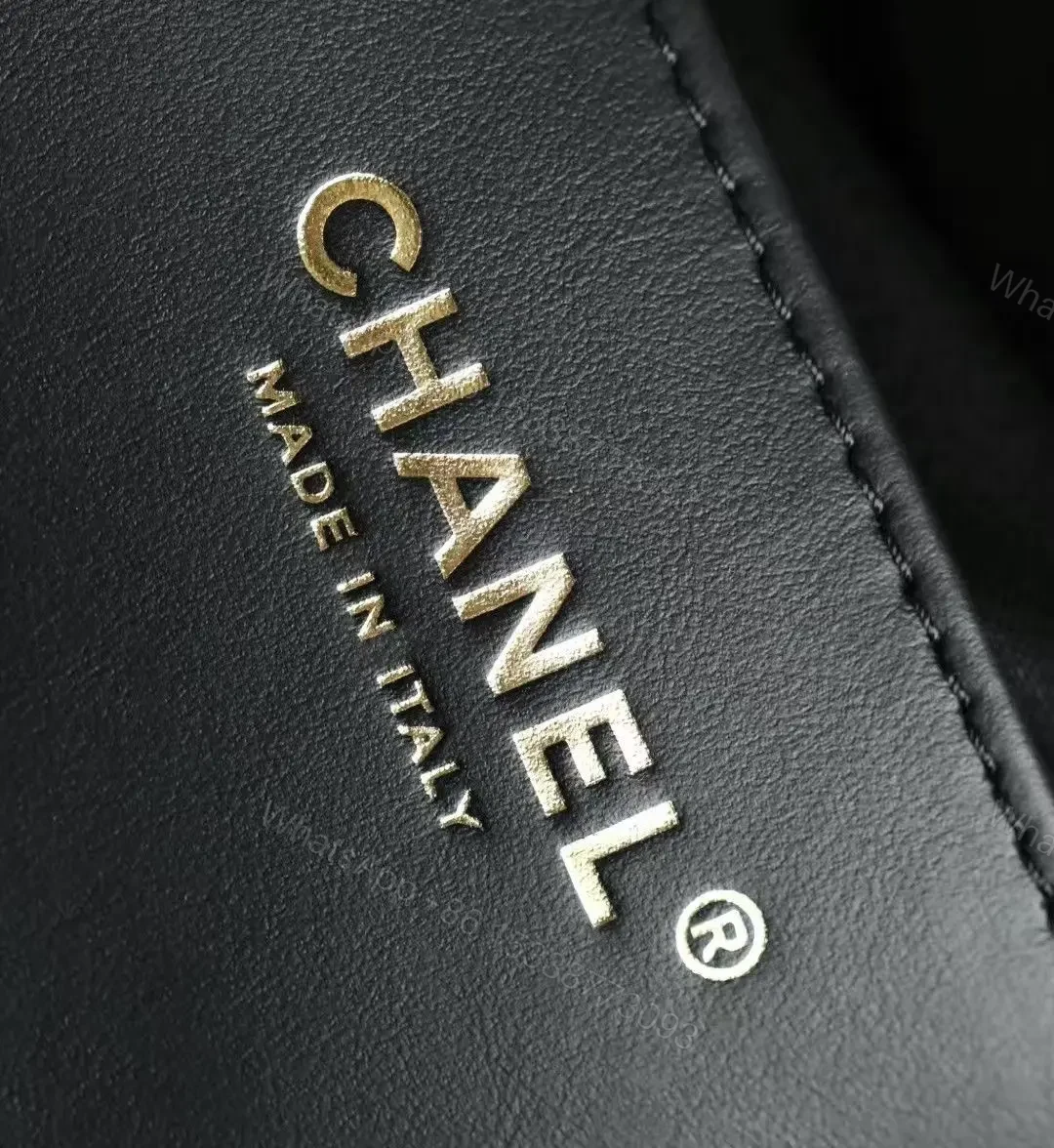 View 6 of Chanel 25cm Black Denim Bag with Gold Hardware