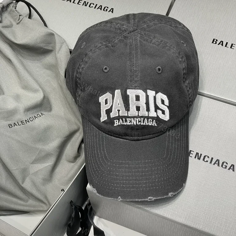 Paris-Balenciaga Logo Cap: City-Chic Comfort Cap — view 1