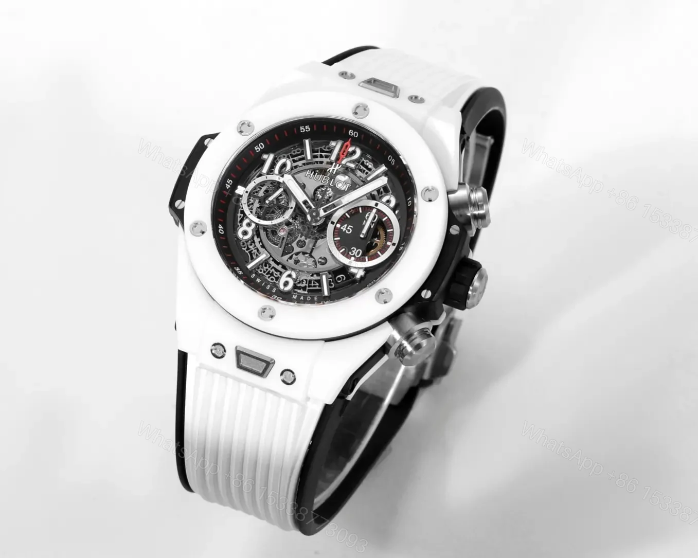 View 2 of HB Factory Hublot Big Bang Unico White Ceramic Watch