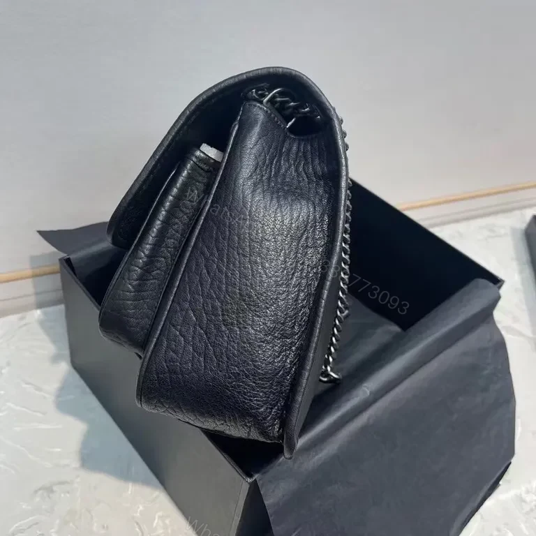 View 2 of Structured Leather Crossbody Bag with Signature Hardware